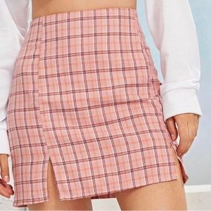 plaid skirt